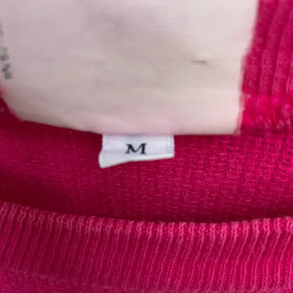 Guess Vintage Georges Marciano Knit Sweater/Sweatshirt Pink Block Letters  M